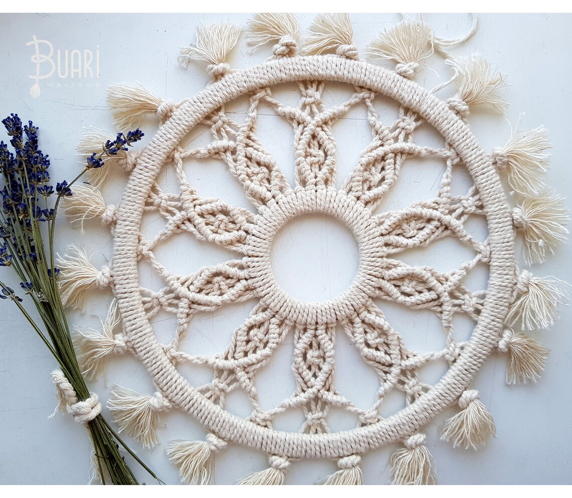 Macrame Rond Round Macrame Wall Hanging, Macrame Mandala - Etsy