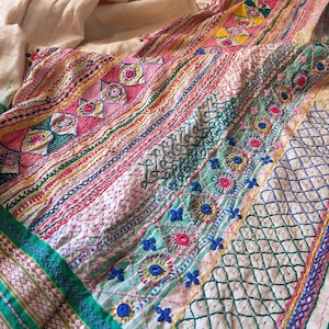 Vidarbha Tussar Silk Lambani Embroidery Saree