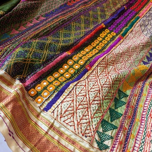 Green Pure Ilkal Silk Lambani Handwork Saree