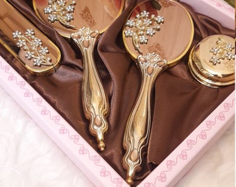 Mirror And Brush Set Etsy