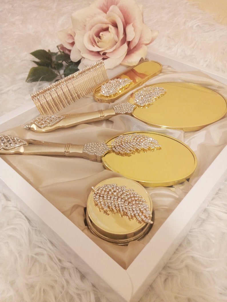 Brush set brush and mirror set mirror and comb set brush Etsy