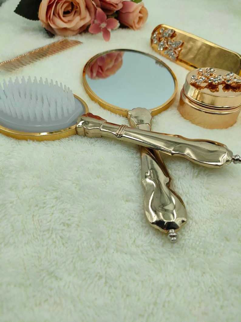 Mom Christmas Gift Personalized Brush and Mirror Set Mirror Etsy