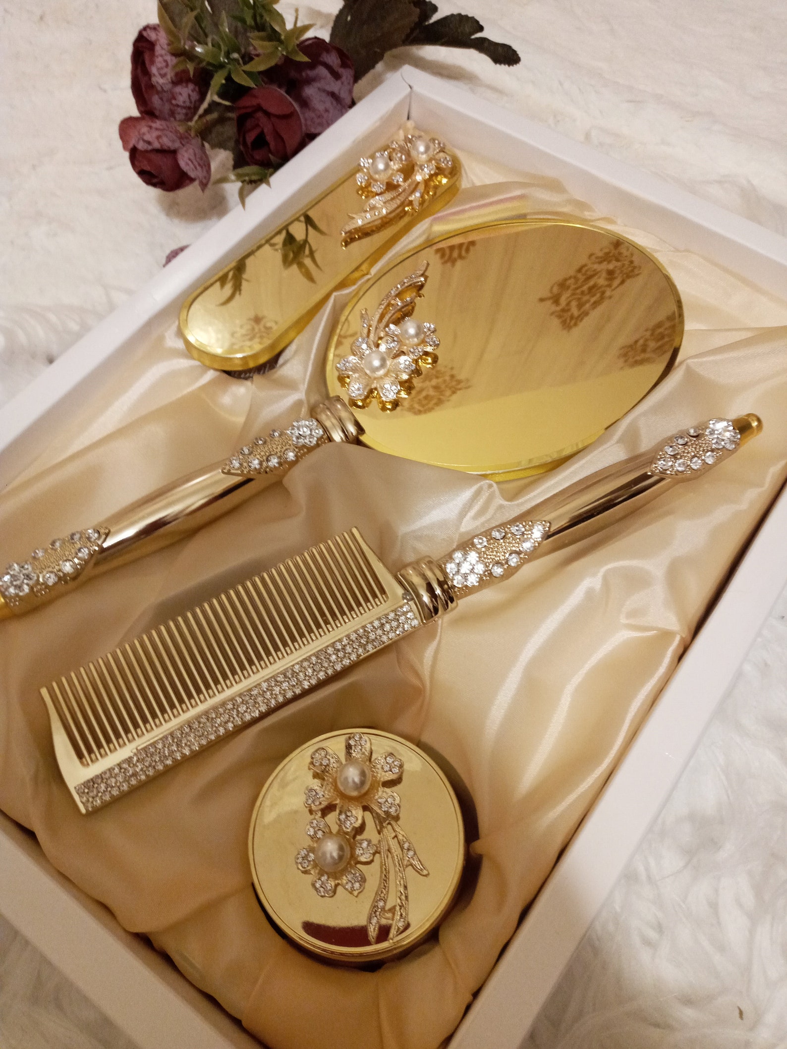 Brush and mirror set mirror and comb set Mirror brush set Etsy