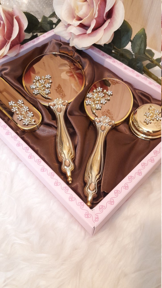 Brush And Mirror Set Comb Comb Set Mirror Brush, Vanity Mirror Comb And Brush Set