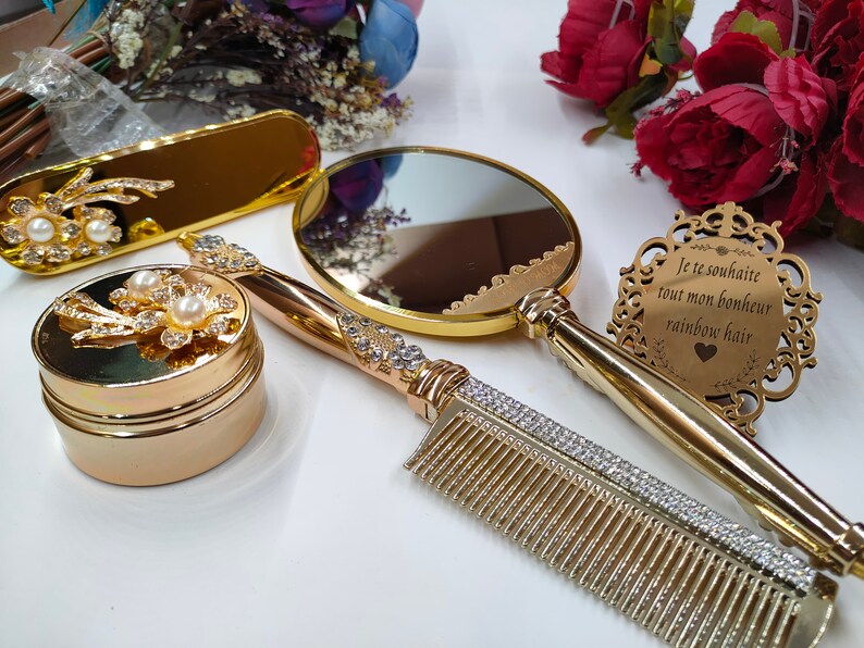 Personalized Brush and Mirror Set Mirror and Comb Set Brush Etsy