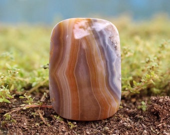 Cabochão de ágata de renda maluca