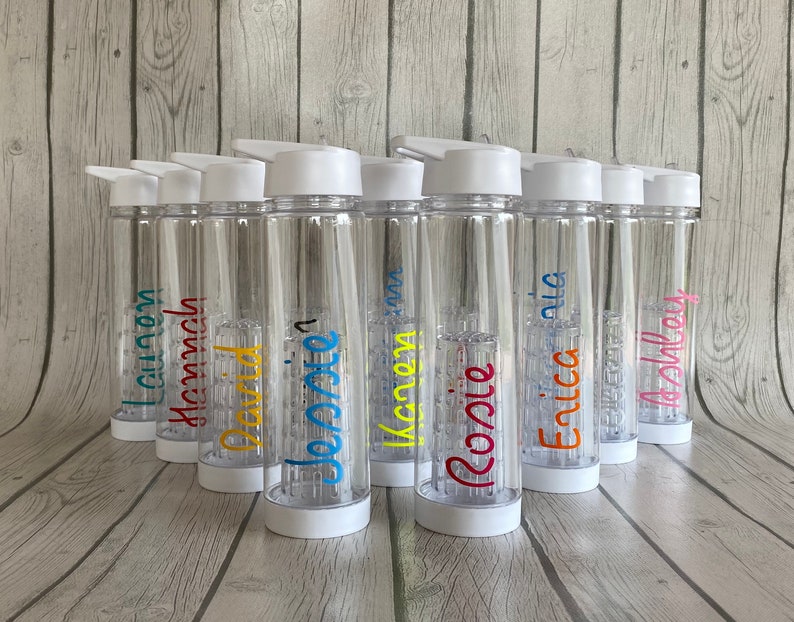 Personalised Water Bottle Love Any Name Island  Font Style Colours 2020/ Island Sticker Gift 
