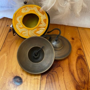 3 inches Diameter -Premium quality handmade Tibetan Tingsha Bell-Cymbals made in Nepal-tingsha for yoga,meditation and chakra Healing