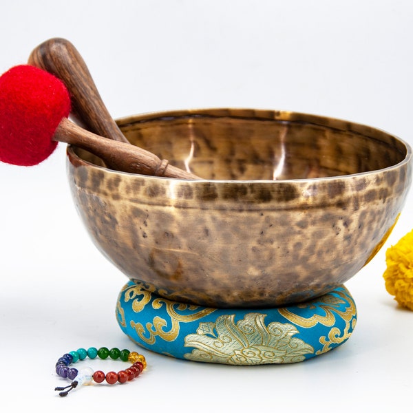 10 inches Diameter Handmade singing bowl-Tibetan singing bowl from Nepal-Master healing Himalayan singing bowl-Deep long lasting sound