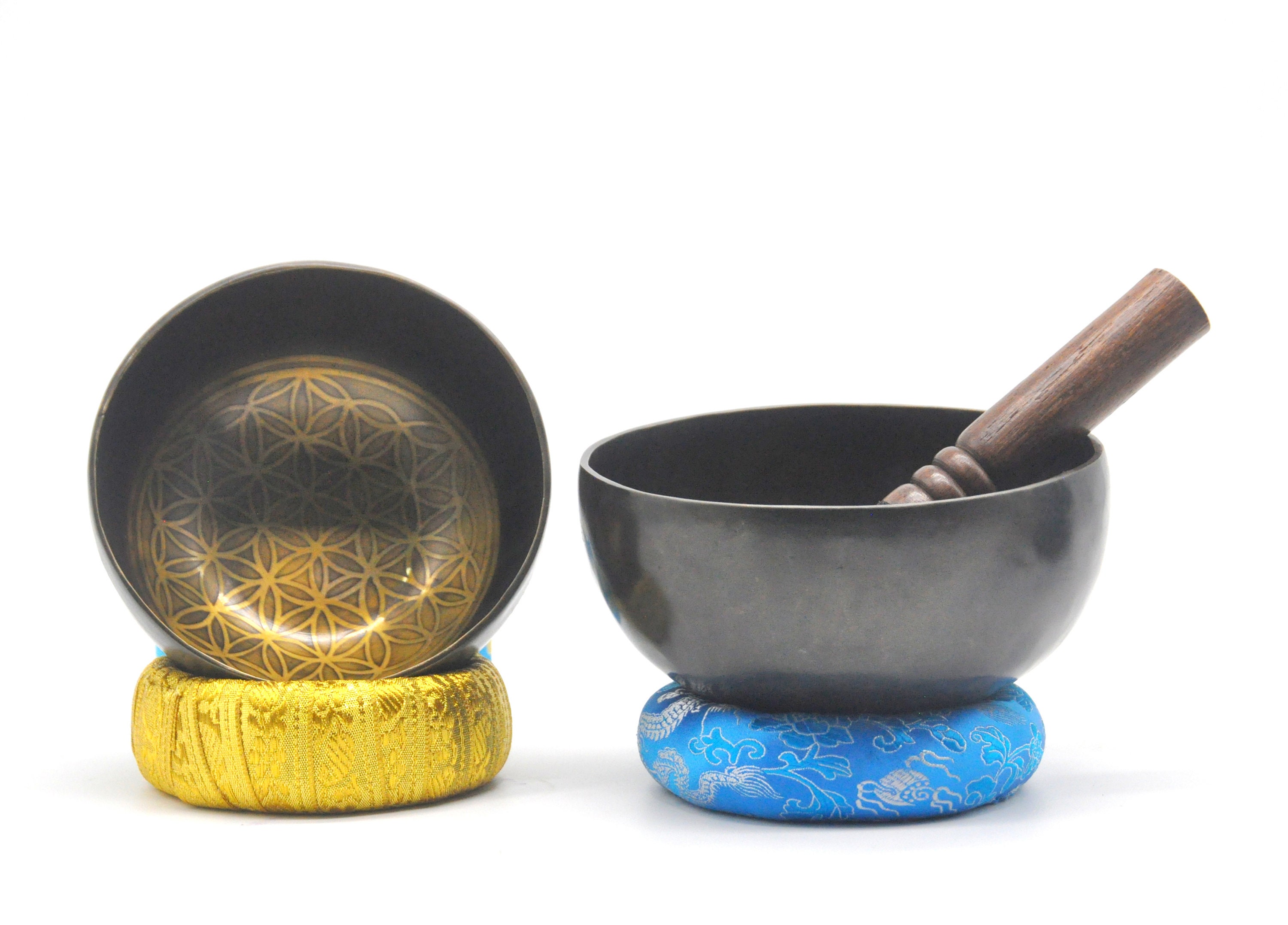 マレット, クッションつき　フラワーオブライフ シンギングボウル ネパール マレット, クッションつき フラワーオブライフ シンギングボウル