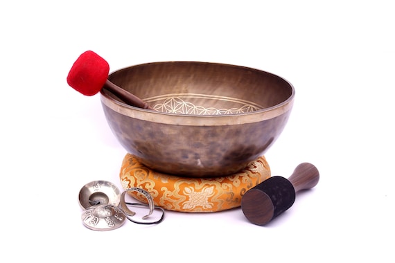 フラワー・オブ・ライフ シンギングボウル：13インチ チャクラ