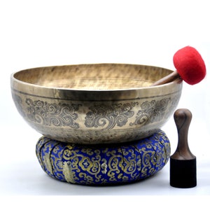 Extra Large Foot Carved Singing Bowl (20 Inches) - Chakra Healing & Meditation