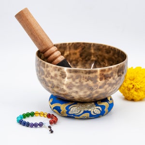 18cm Durchmesser Klangschale-Tibetan Klangschale-Meditationsschale-Chakra HeilungHimalaya Klangschale aus Nepal-Yoga und Frieden