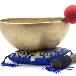 13 inch Handmade Himalayan Singing Bowl: Chakra Healing & Meditation