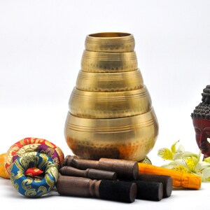 set of 5 singing bowl -Hand Beaten Chakra set singing bowl-Chakra Healing singing bowl set from Nepal-Best for Healing and balancing chakra