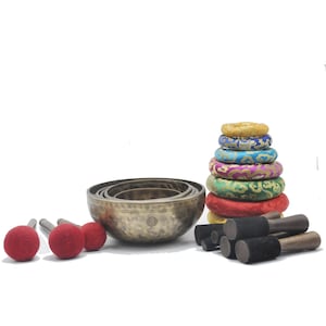 Authentic full moon Singing bowl set-Set of 7 Chakra full moon-Handmade in Nepal-Best for Healing and Balancing Chakra