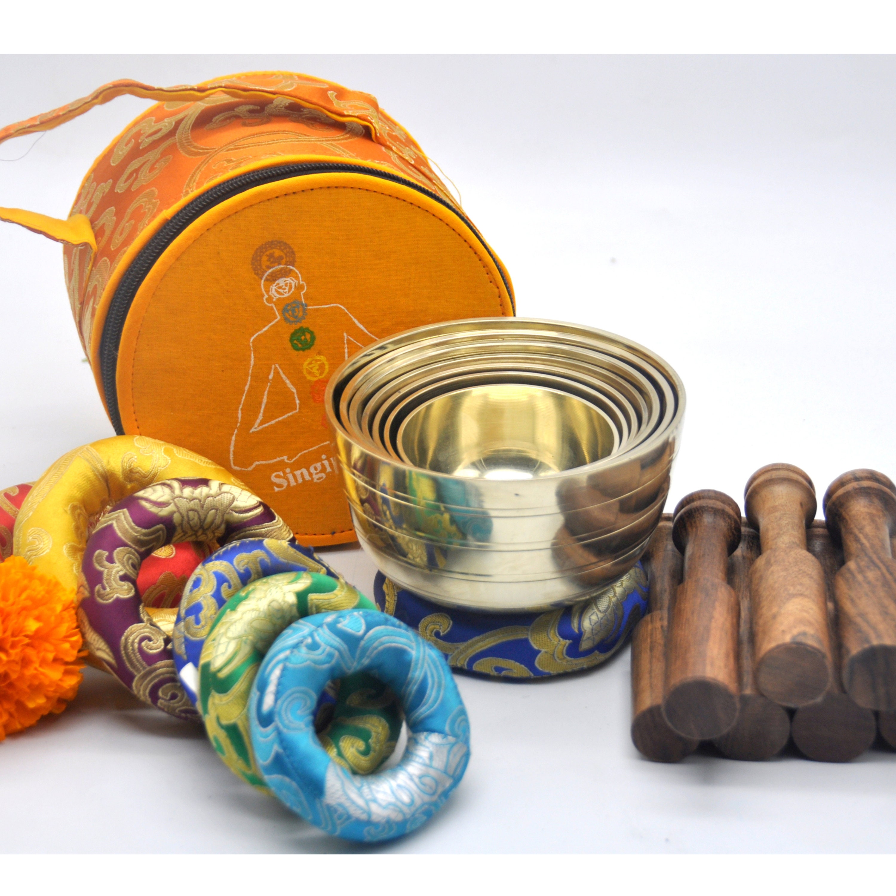 7 Chakra Set Singing Bowlset of 7 Singing Bowl chakra Etsy Canada