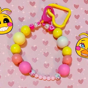 Toy Chica Beaded Keychain
