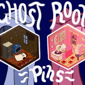 Set di spille smaltate Ghost Rooms