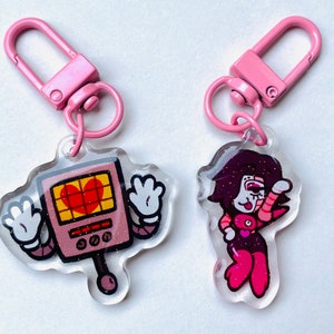Miniaturowe brokatowe zawieszki Mettaton