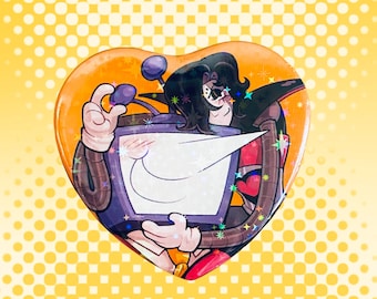 Holographic Mettatenna Pinback Button