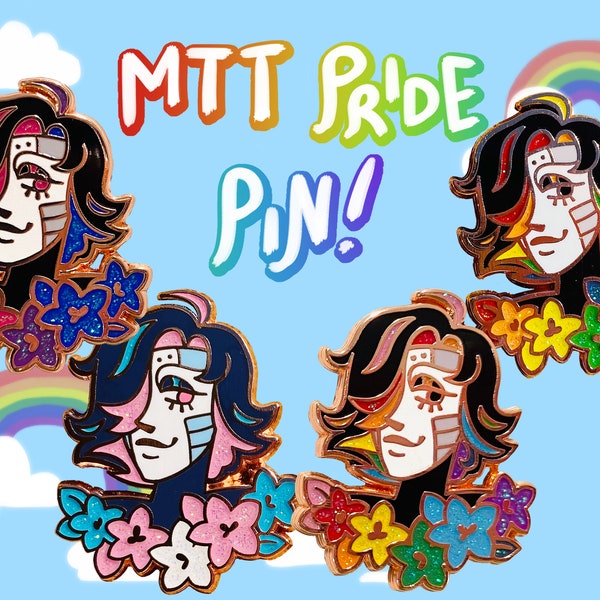 Mettaton Pride Glitter Pins