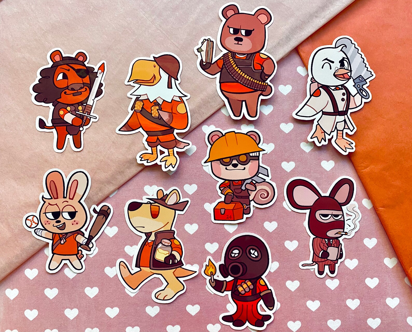 TF2 Animal Crossing Stickers Etsy