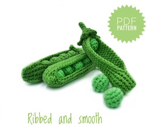 GREEN PEA Häkelanleitung PDF -Montessori Häkelspiel Essen Amigurumi Food Peas in a Pod Play Food Pattern Crochet Gemüse Tutorial