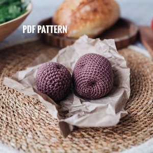 POTATO crochet pattern PDF - Amigurumi potato pattern. Play Food potato. Crochet play food pattern. Crochet potato. Beginner crochet pattern