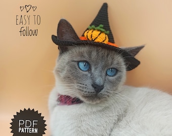 FACULX Katzenhut Set – 5 Stück Verstellbare Kostümhüte Für Katzen & Kleine Hunde, Mit Ohrlöchern, Für Partys & Fotos