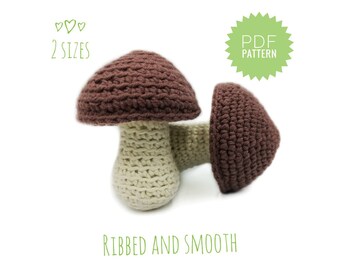 PORCINI MUSHROOM Crochet Pattern PDF -  Amigurumi Mushroom Crochet Crochet Food Play Food Crochet Vegetables Amigurumi Toy Porcini Mushroom