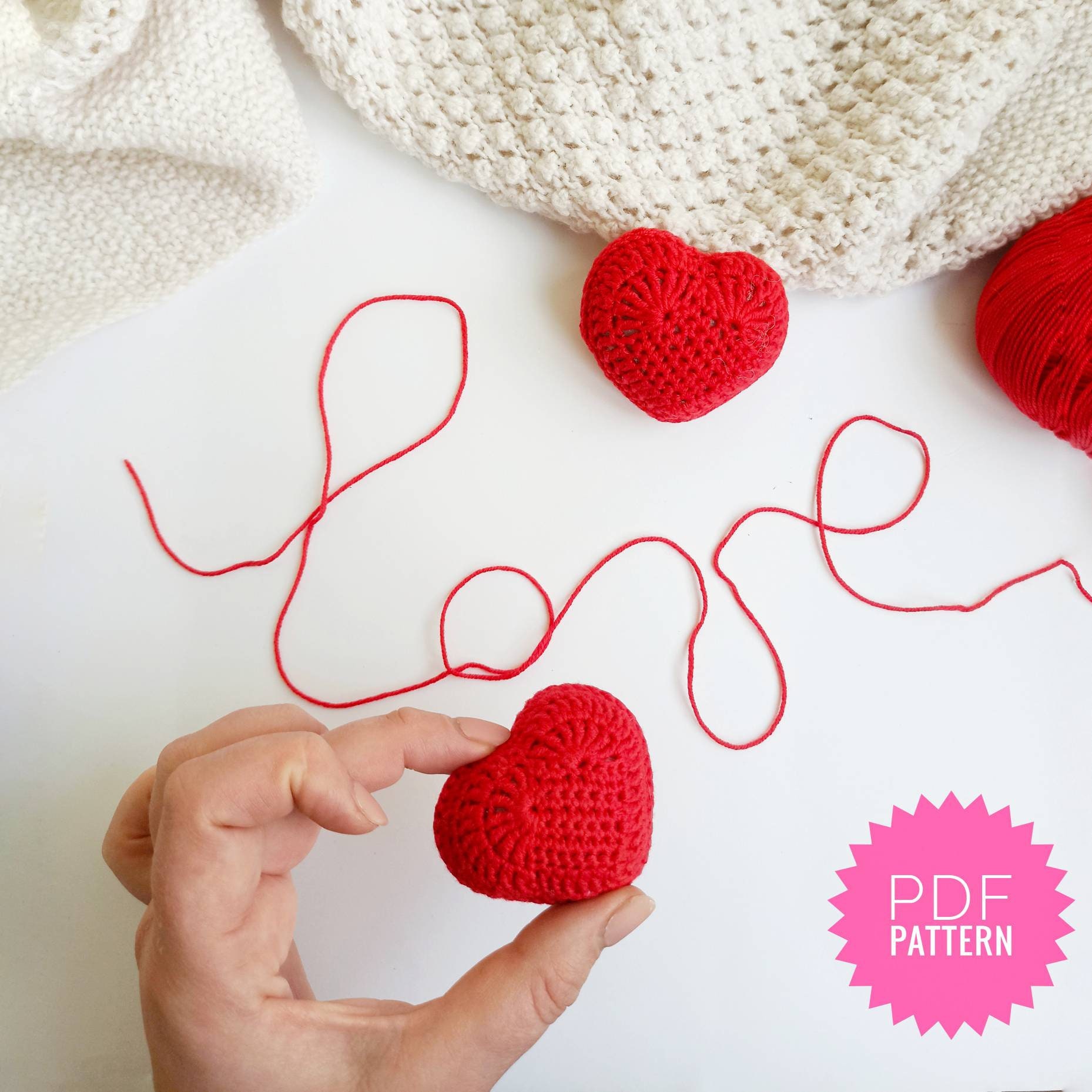 HEART Keychain Crochet Pattern PDF Amigurumi Crochet Etsy