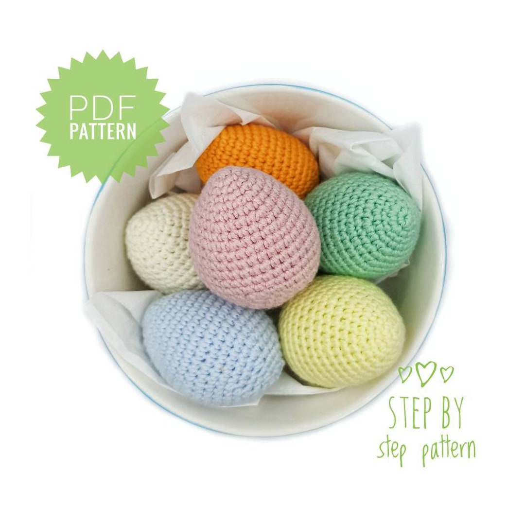 Crochet EGG PDF Pattern – Amigurumi Play Food. Crochet Easter Decor for ...