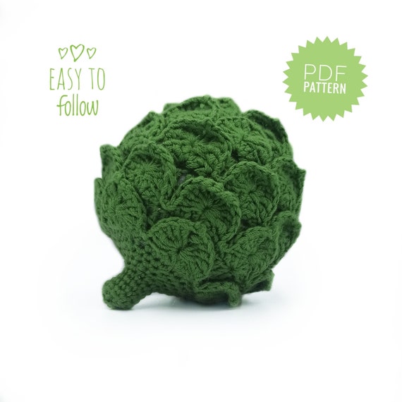 ARTICHOKE Crochet Pattern PDF - Crochet Food Pattern Amigurumi Food Play Food Pattern  Crochet Vegetables Amigurumi Patterns Tutorial