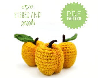 APRICOT Crochet Pattern PDF - Crochet apricot pattern. Play Food Fruit. Amigurumi Fruit pattern. Crochet fruit pattern. Amigurumi food