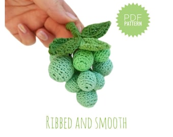 GRAPE Crochet Pattern PDF - Amigurumi bunch of grapes pattern. Crochet Play Food Grapes. Crochet bunch of grapes pattern. Fruits crochet DIY