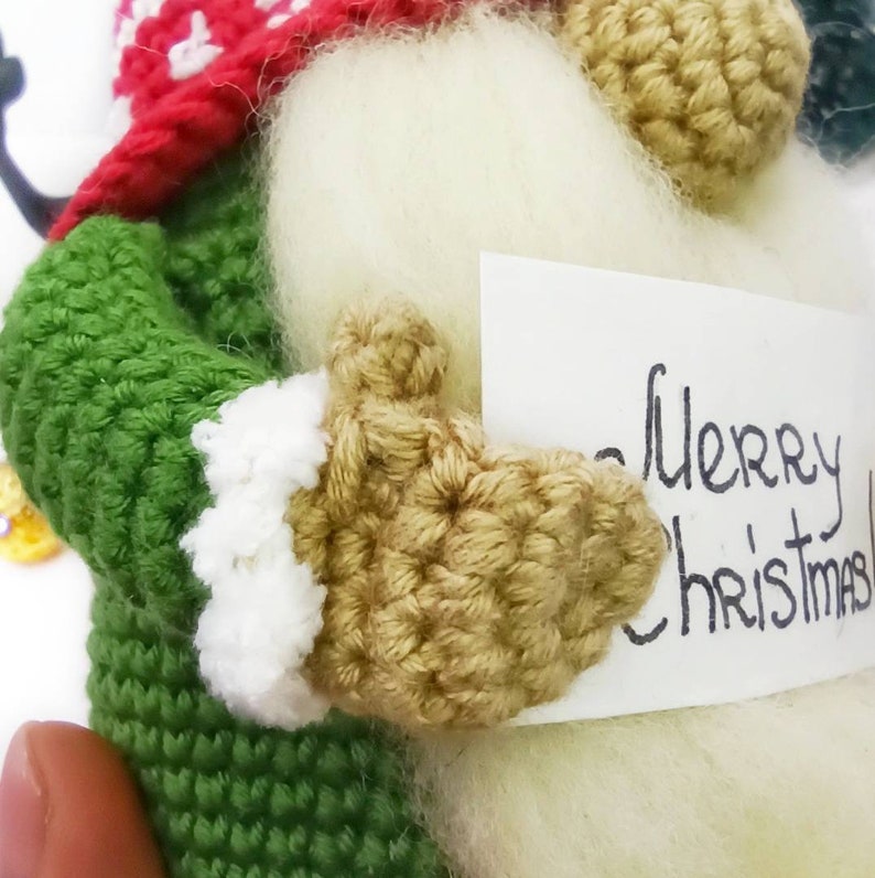 CHRISTMAS GNOME Crochet pattern PDF - Holiday Gnome Winter Gnome Xmas Crochet Pattern Scandinavian Gnome Amigurumi Pattern Christmas Crochet