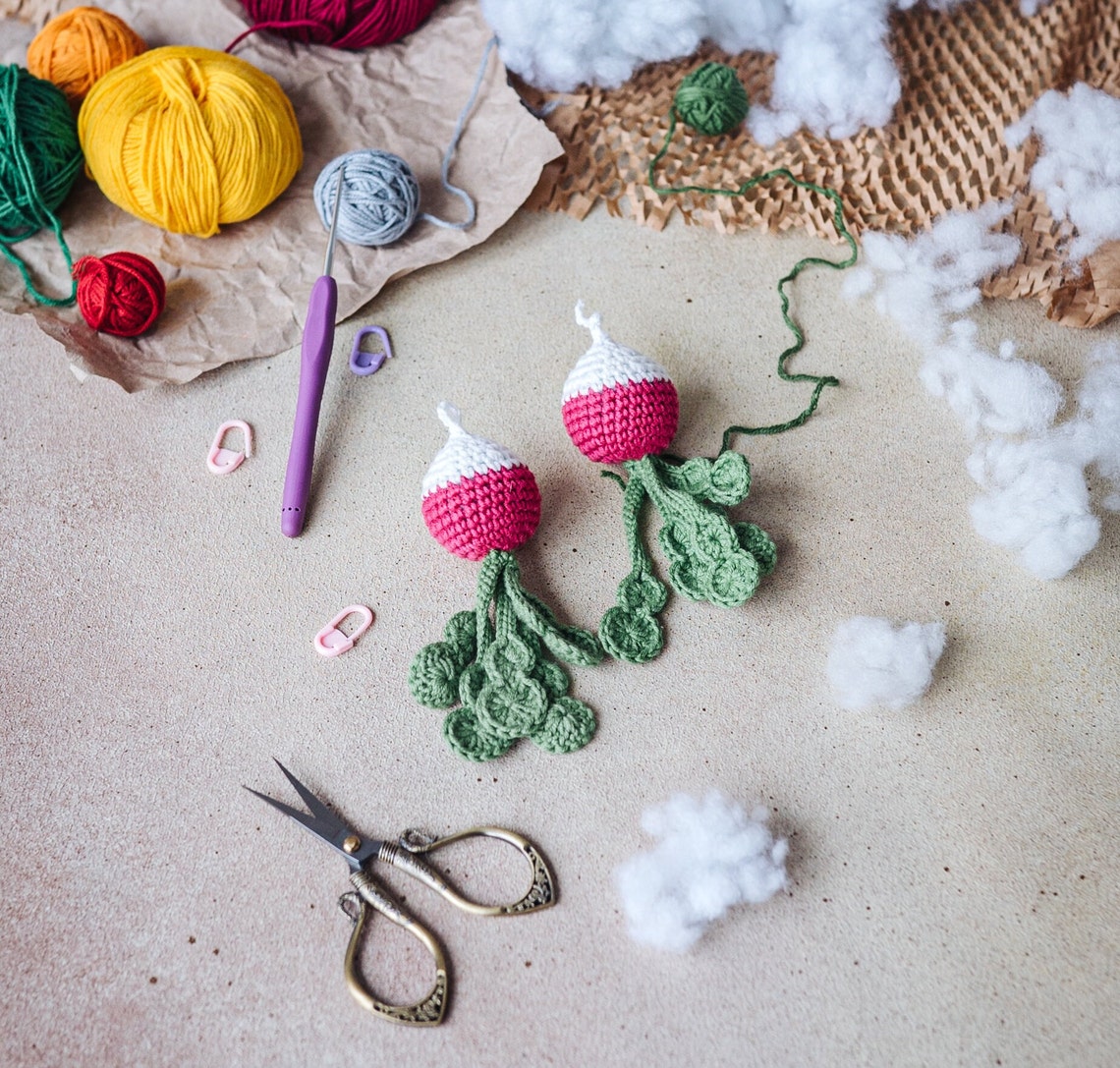 Crochet Raddish RADISH Crochet Pattern PDF - Amigurumi Vegetables Patterns. Play Food ...