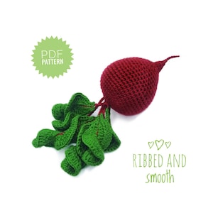 BEETROOT Crochet Pattern PDF - Amigurumi Food Crochet Play Food Crochet Vegetables Red Beet Food Pattern Amigurumi Patterns Crochet Tutorial