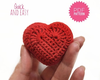 Crochet HEART Pattern – Amigurumi Keychain (PDF Download). Valentine Gift DIY