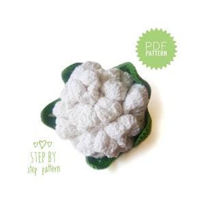 CAULIFLOWER Crochet Pattern - Montessori Baby Toys Crochet Food Pattern Crochet Play Food  Amigurumi Pattern Play Food Toy Amigurumi Crochet