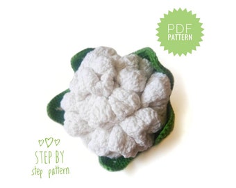 CAULIFLOWER Crochet Pattern - Montessori Baby Toys Crochet Food Pattern Crochet Play Food  Amigurumi Pattern Play Food Toy Amigurumi Crochet