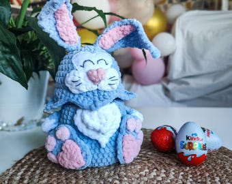 Crochet Bunny Basket Pattern: Easy Easter Egg Holder (PDF Pattern)