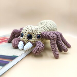 SPIDER Pattern PDF - Gothic Crochet Jumping Spider Halloween Amigurumi Hanging Spider Amigurumi Pattern Halloween Decor Crochet Spider