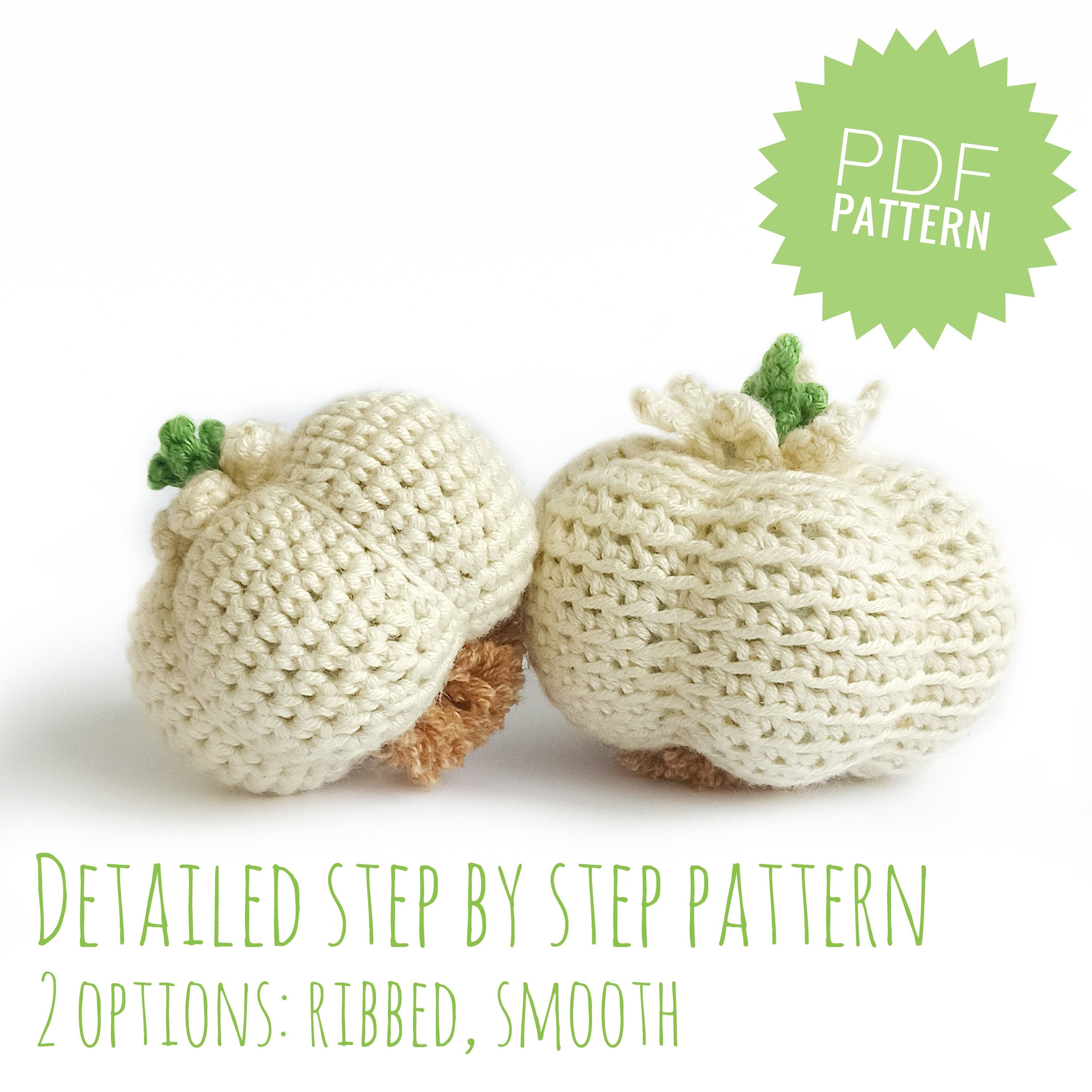 Amigugrumi GARLIC crochet pattern. Garlic pattern for hook PDF Etsy