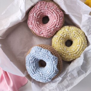 DONUT crochet pattern PDF - Crochet Food Pattern Cute Crochet Pattern Play Food Crochet Doughnut Keychain Pretend Food Amigurumi Pattern