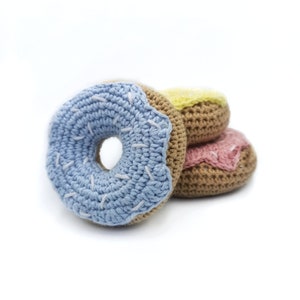 DONUT crochet pattern PDF - Crochet Food Pattern Cute Crochet Pattern Play Food Crochet Doughnut Keychain Pretend Food Amigurumi Pattern