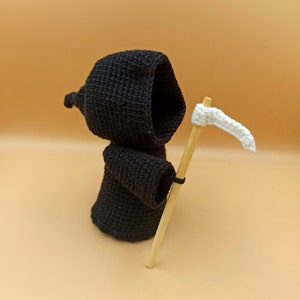 GRIM REAPER amigurumi toy pattern PDF Halloween crochet pattern. Death crochet pattern. Amigurumi Grim Reaper with scythe crochet pattern image 3