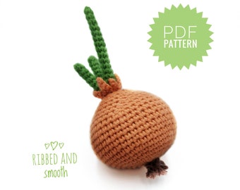 ONION crochet pattern PDF - Play Kitchen Food Crochet Food Pattern Amigurumi Food Onion Pattern Crochet Vegetables Play Food Amigurumi Toy