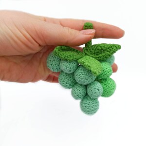 GRAPE Crochet Amigurumi Pattern PDF Crochet Play Food Amigurumi Food Easy Crochet Pattern Crochet Keychain Fruit Pattern Kitchen Decoration